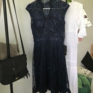 • Sue Wong navy blue dress •