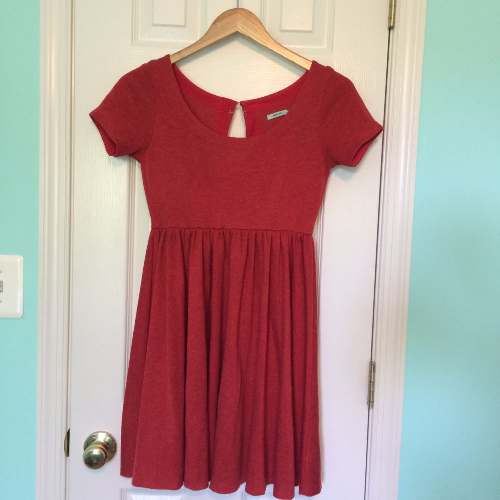 Kimchi Blue Red empire waist swing dress S