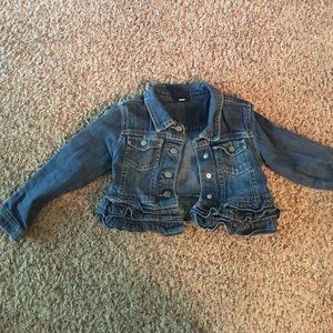 Girls ruffled jean jacket