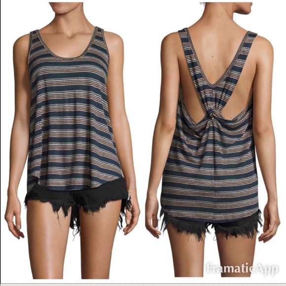 Free People Tops - 💥ONE LEFT💥Free People Linen twist back tank top