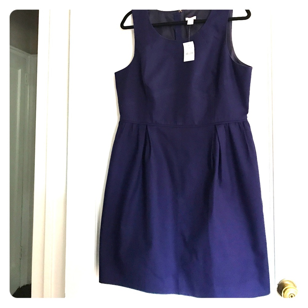 J.Crew Fitted Sleeveless Royal Purple Dress