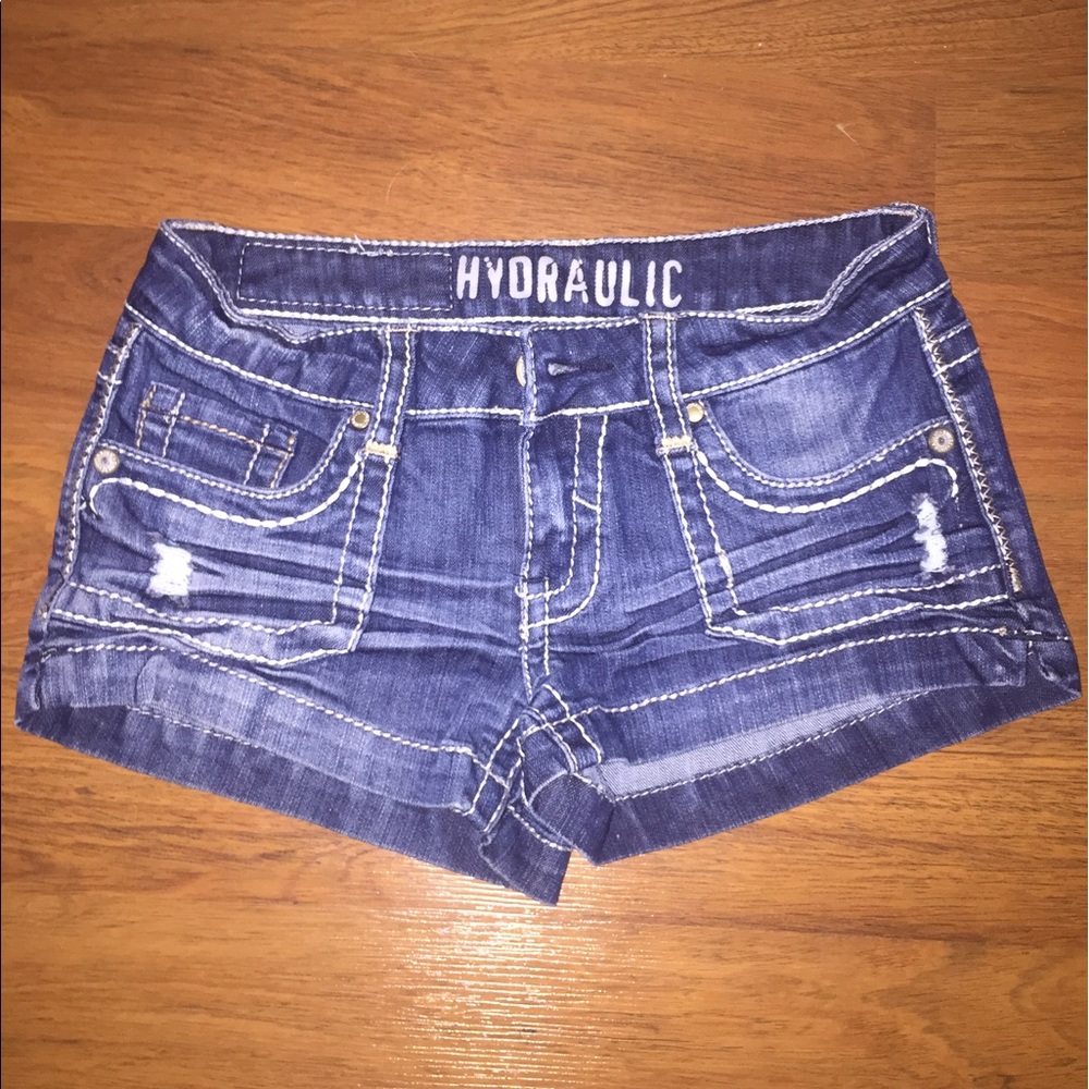 Distressed Jean Shorts