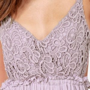 Blooming Prairie Crocheted Dusty Lavender Maxi Dre