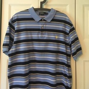Blue and navy stripped Polo