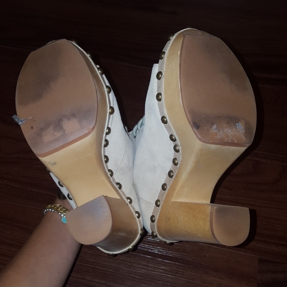 Koolaburra Platform Peep Toe Lace Up Heels - Picture 3 of 8