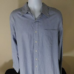 Ralph Lauren Men's Polo Shirt Bule White Striped