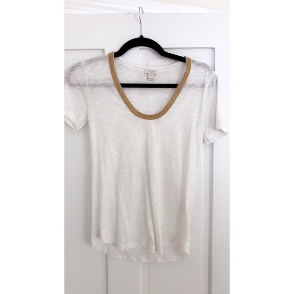 JCrew 🖤 NWOT gold detail top - Picture 1 of 4