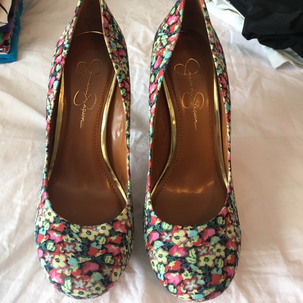 Jessica Simpson Floral High Heels