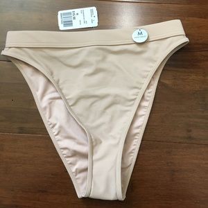 Nude high leg/ high waisted swimsuit bottoms