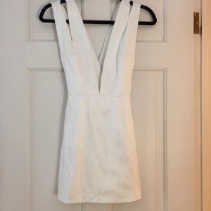 White Nasty Gal cross strap dress