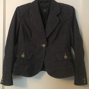 Rafaella denim/khaki trim dress blazer