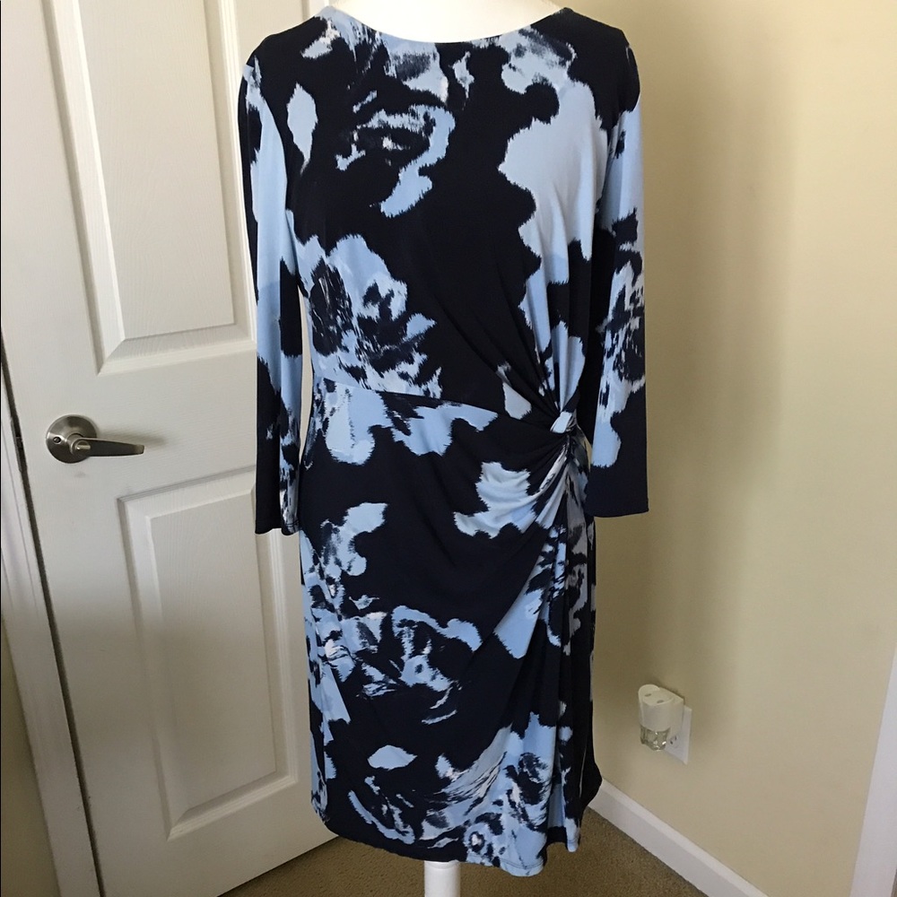 INC.  dark and light blue dress