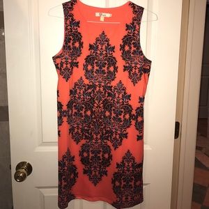 Aryeh boutique dress, M, coral and navy color