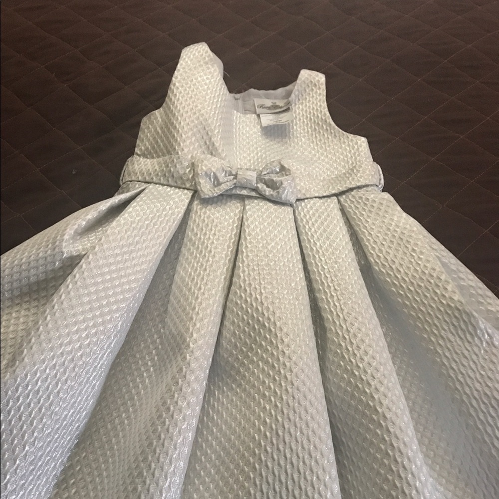 Beautiful silver/metallic girls used once dress