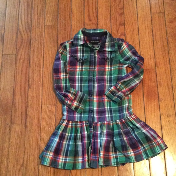 Ralph Lauren girls plaid dress - Picture 1 of 3
