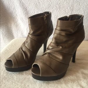 Rampage Portia Slouch Peeptoe Heel Booties