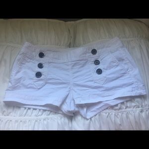 White Express shorts