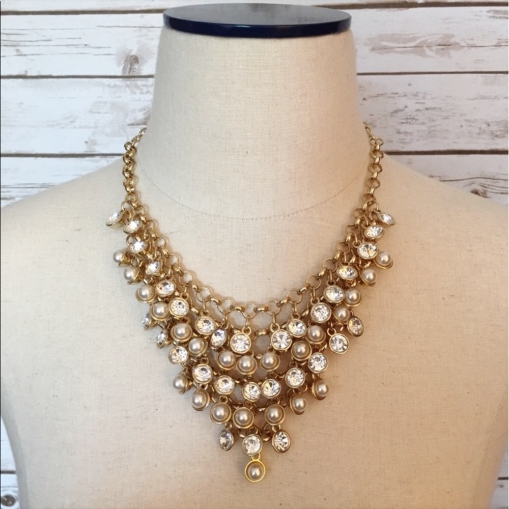 Pearl and Diamond Statement Necklace