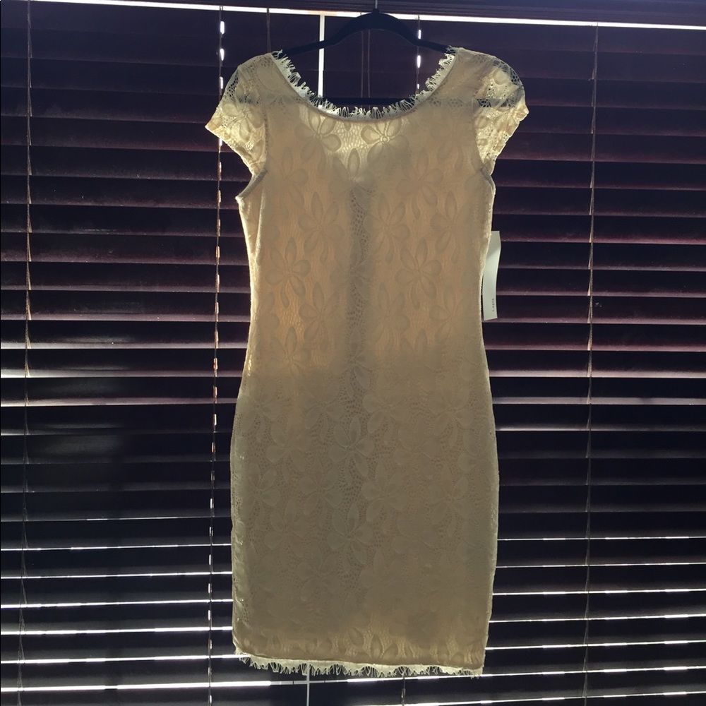 Lace cream dress