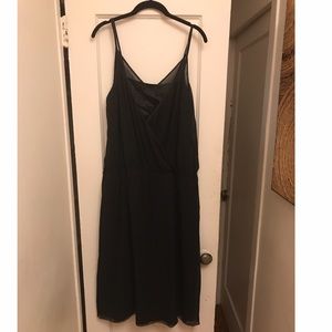 Black Silk Dress - Banana Republic - size 16