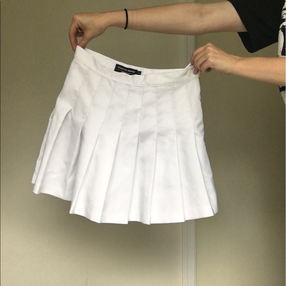American Apparel white tennis skirt