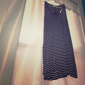 Sleeveless Tank Styled Striped Dress