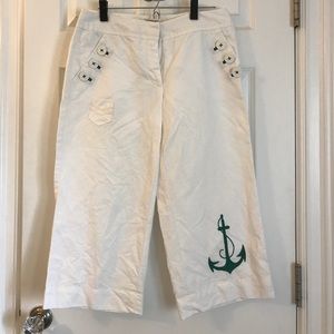 Anthropologie Cropped Sailer Pants