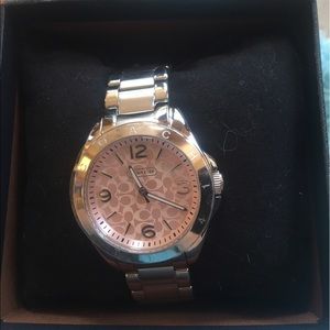 NWT Pink and Silver Coach Watch