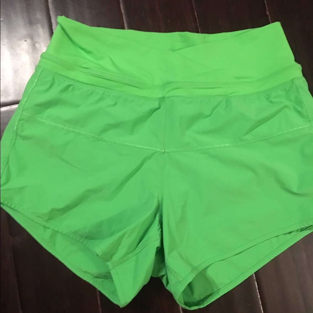 Lululemon running shorts with a built in pantie.