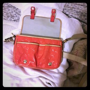 Orange mini coach purse