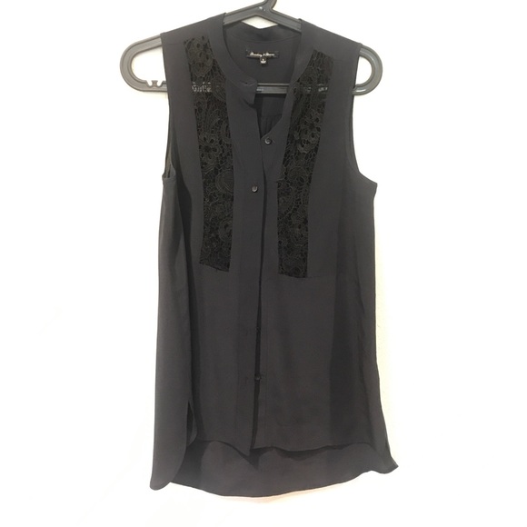 Madewell Tops - Broadway Broome Madewell silk and lace shell top Madewell Tops - Broadway Broome Madewell silk and lace shell top