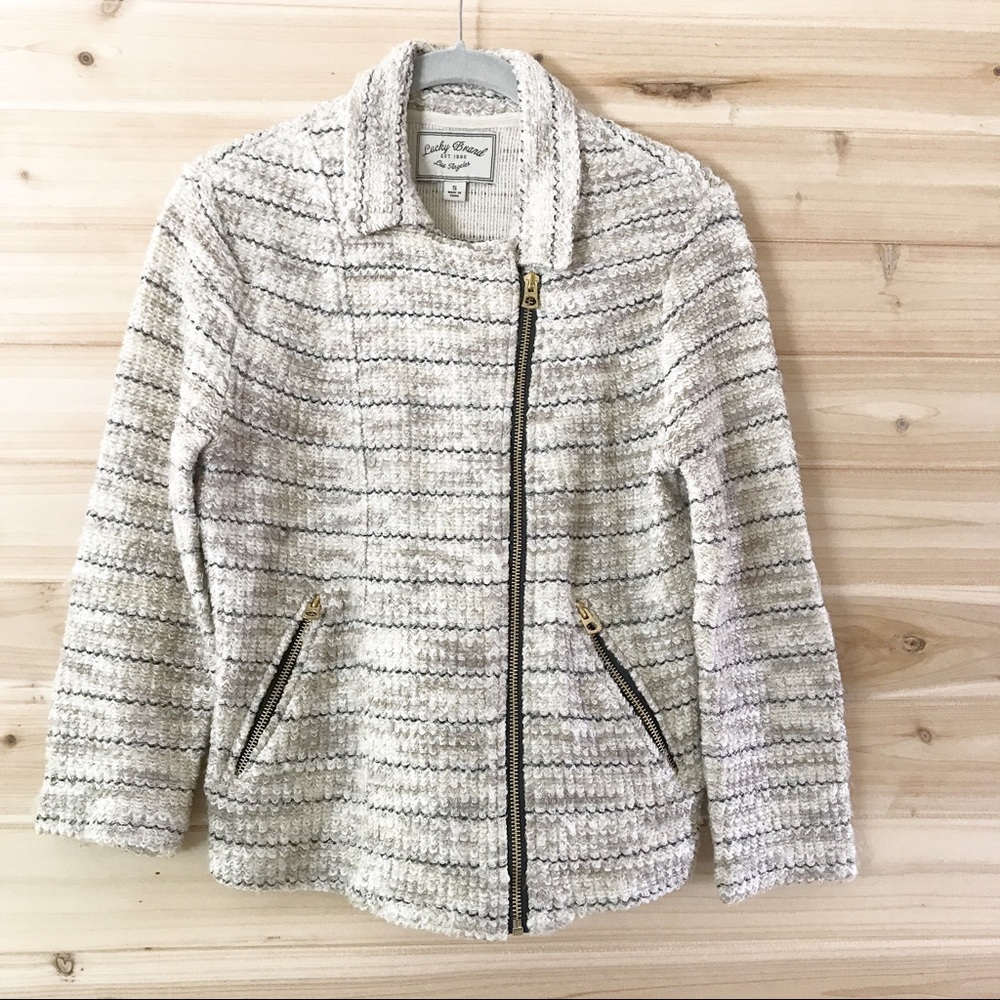 [Lucky Brand] Beige Moto Jacket