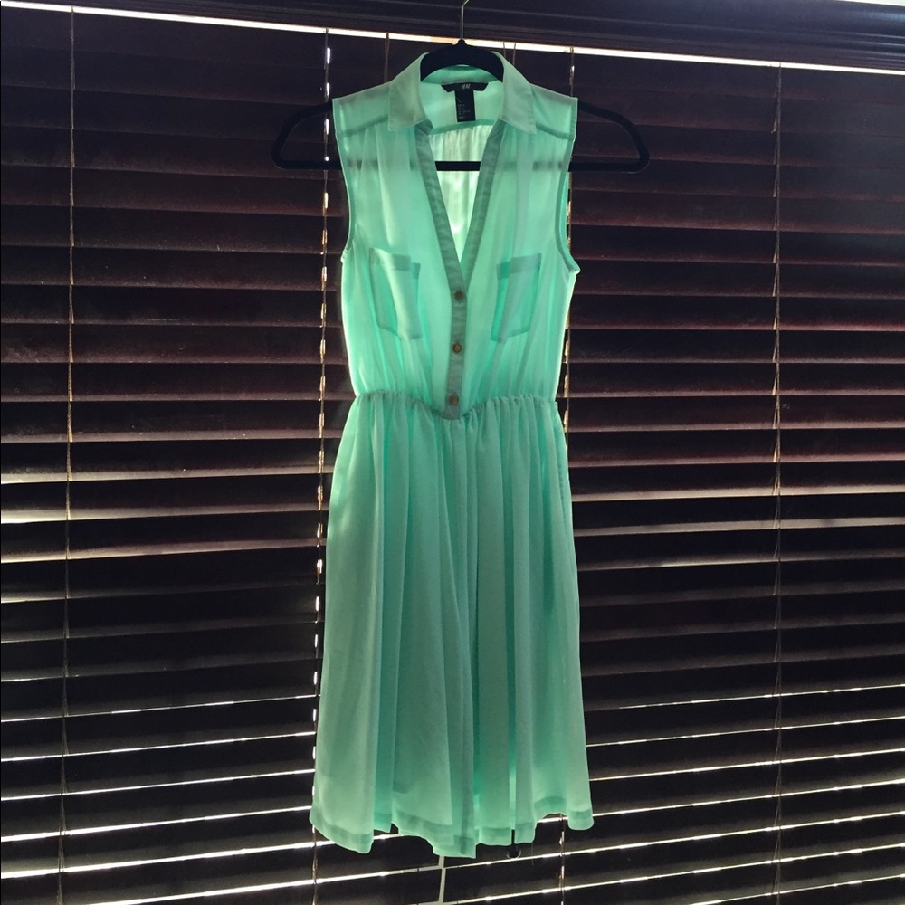 Mint green dress