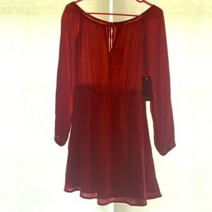 Forever 21 red gauzy dress. NWT