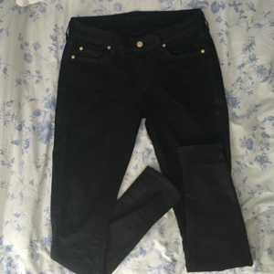 Waxed black 7 for all mankind skinny jeans