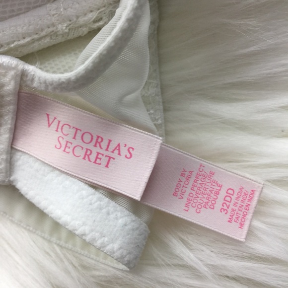 Victoria's Secret White Lace Perfect Coverage Bra - Picture 5 of 7