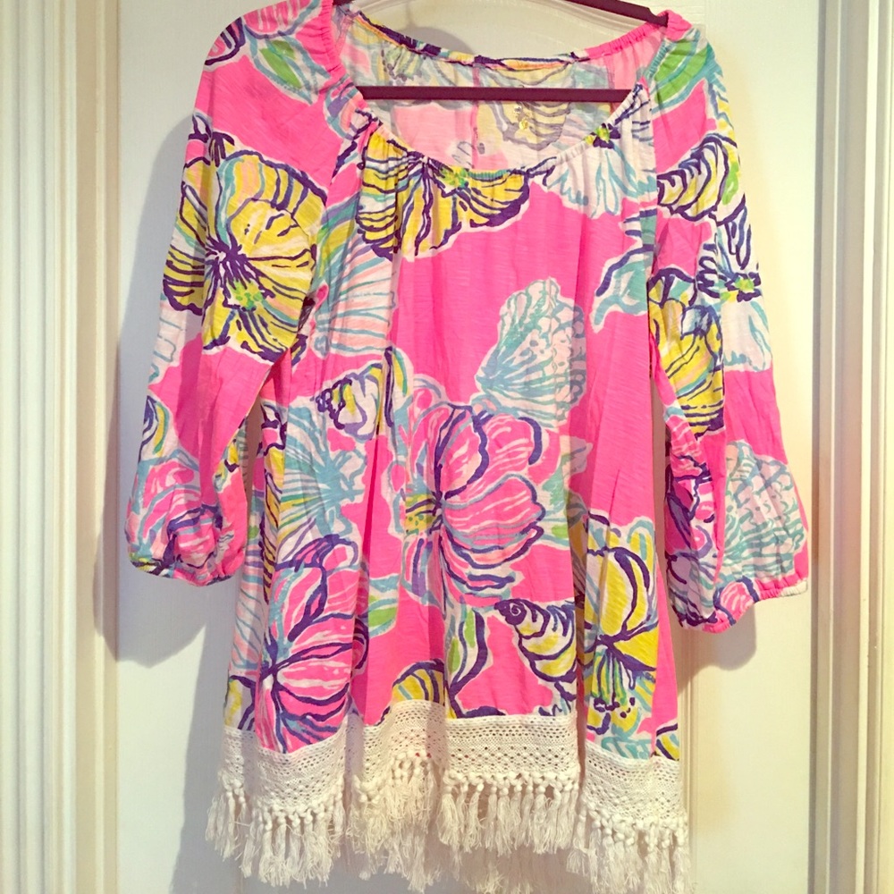 Lilly Pulitzer Alia Top in Swept by the Tides
