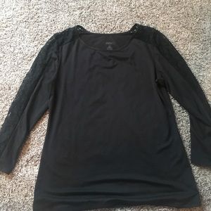 Gilligan & O'Malley Soft Black Pajama Shirt