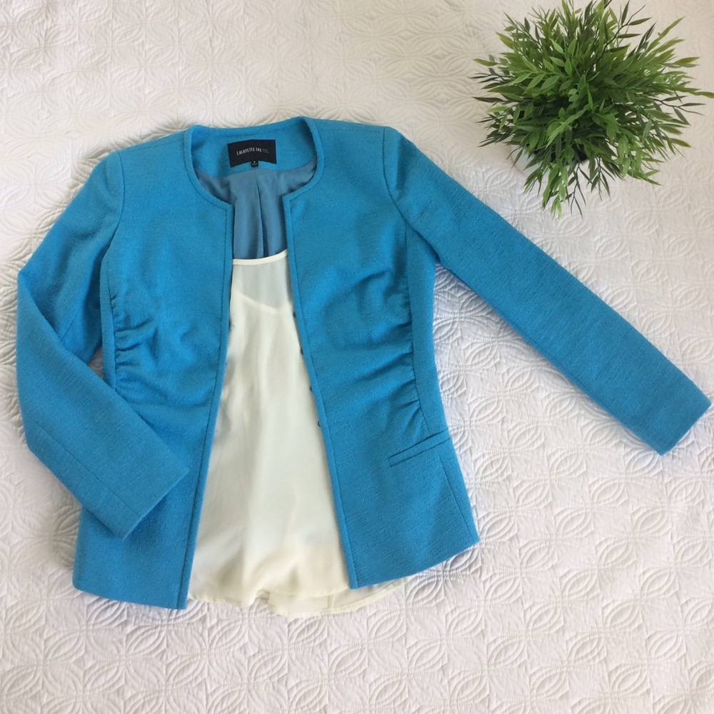 Lafayette 148 Simone ruched tweed jacket
