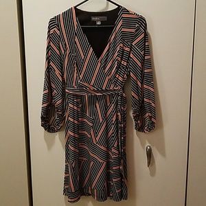 [BRAND NEW] Donna Ricco Faux Wrap Dress
