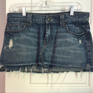 Abercrombie Fringe jean skirt