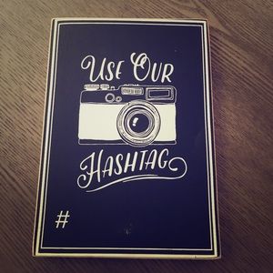 Wedding Hashtag Wooden Signs (Pair)
