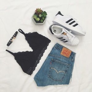 Studded Vintage Levi's 514 High Waisted Shorts
