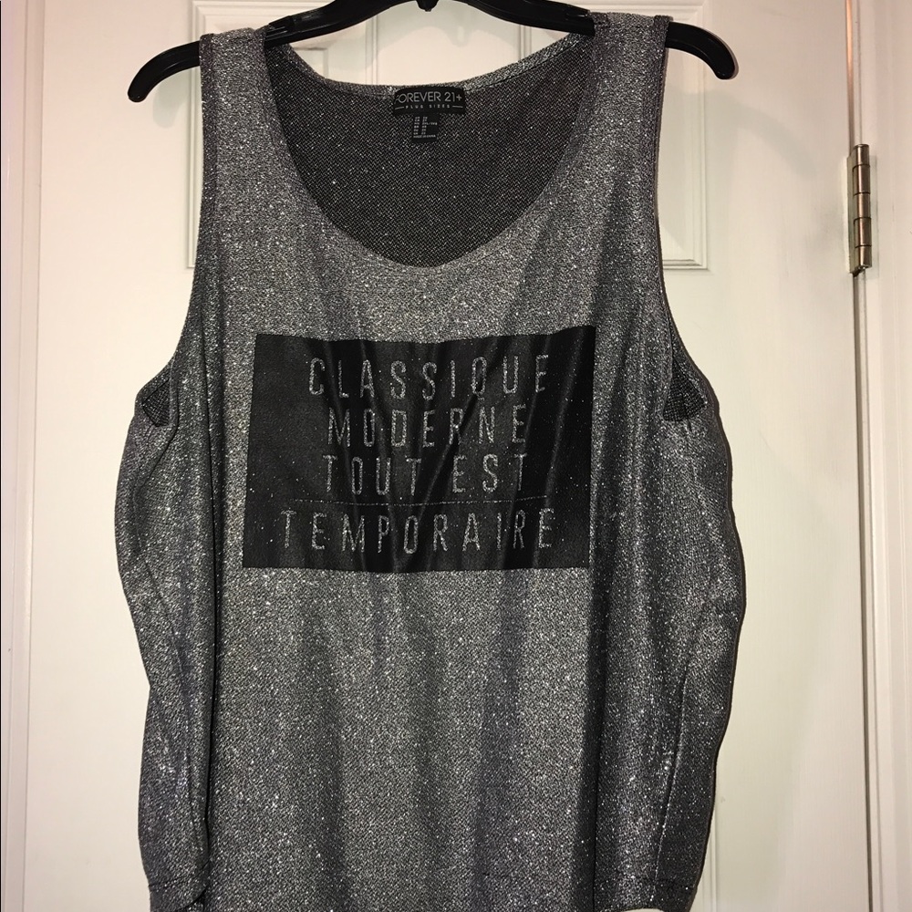Forever 21 Silver shimmering Tank