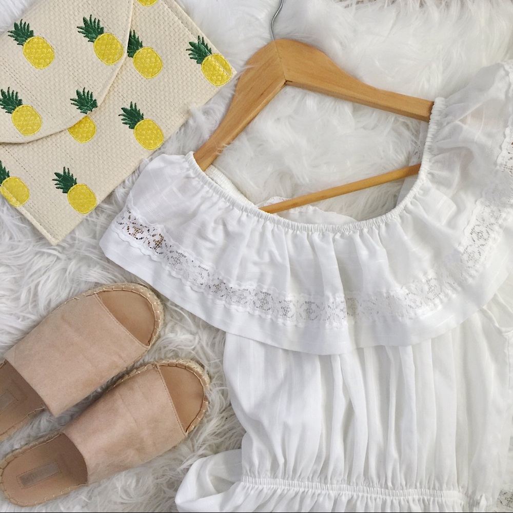 Vintage off shoulder swim cover up dress