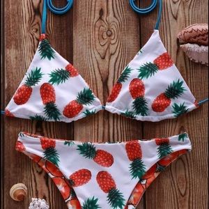Pineapple string bikini- reversible