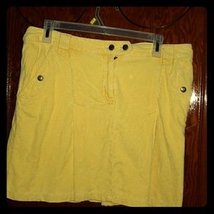 Courdoroy Pleated Mini Skirt