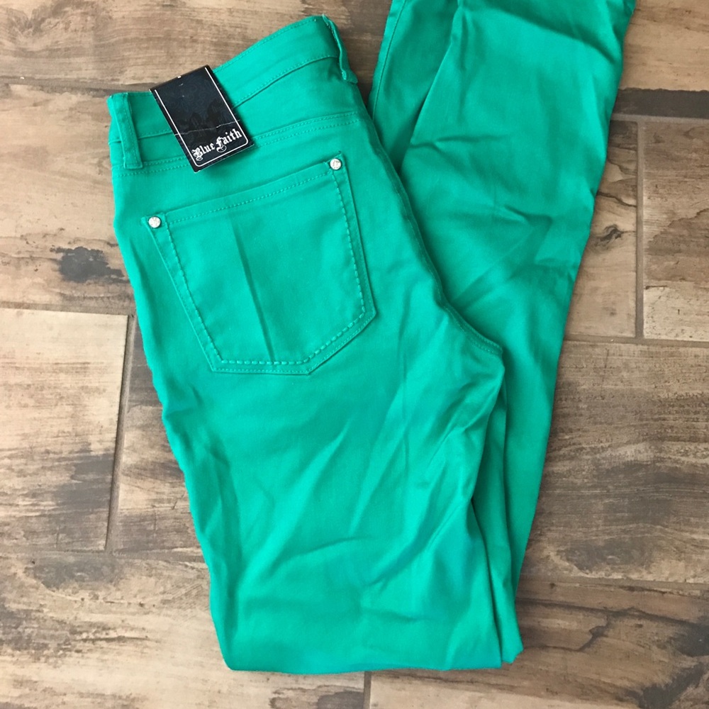 Green Skinny Jeans