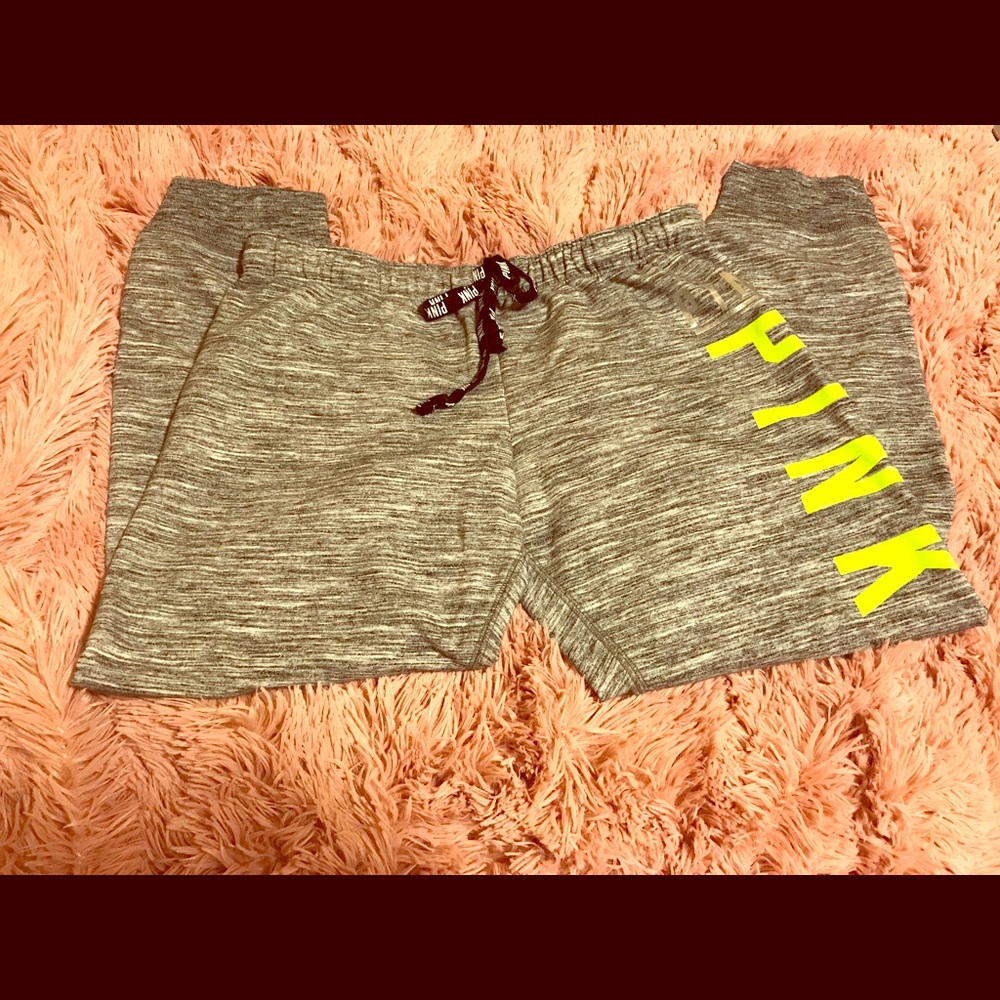 Pink slim fit gym pants