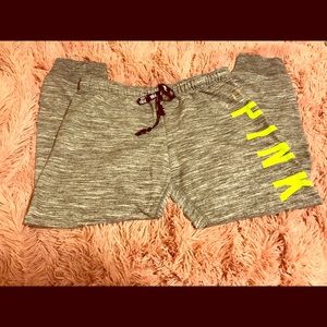 Pink slim fit gym pants